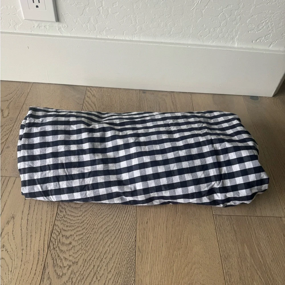 Serena & Lily Navy and White Plaid Fabric